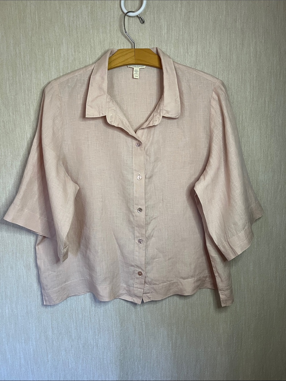 Eileen Fisher Organic Linen Collared Shirt